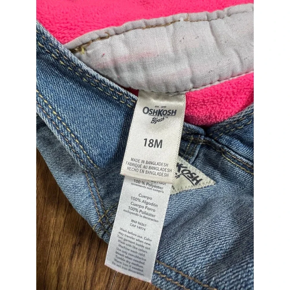 Osh Kosh B’ Gosh Overalls Denim Jeans Toddler Size 18 Months